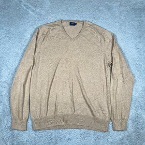 J.Crew Sweater Mens Cotton Merino Wool V-Neck Pullover Size Extra Large